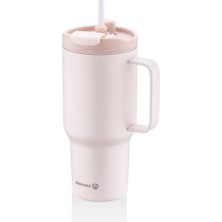 Korkmaz Freedom 1 Litre Pudra Pembe Pipetli Bardak Termos A5577-1