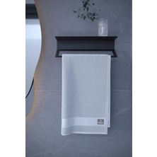 Siyah Metal Raflı, Stantlı, Organizer Havlu Askısı Ultra Güçlü Yapışkanlı