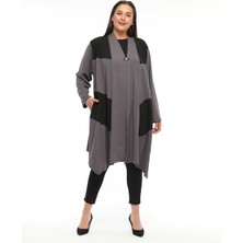 Laden Büyük Beden Anne Dökümlü Yüksek Kalite Örme Mevsimlik Kadın Asimetrik Hırka