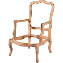 Mobilya Baba Havsa Berjer Cilasız Ham Ahşap