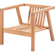 Mobilya Baba Kozan Berjer Cilasız Ham Ahşap