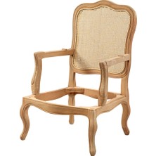 Mobilya Baba Havsa Hasırlı Berjer Cilasız Ham Ahşap