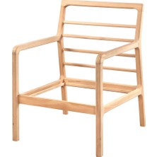 Mobilya Baba Mutki Berjer Cilasız Ham Ahşap