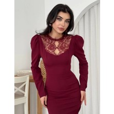 Defy Moda Port Dantel Detay Elbise