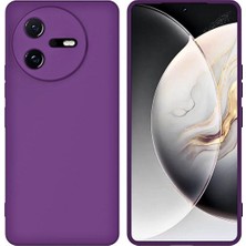 Casper Via A40 Uyumlu Silikon Kılıf - Kamera Korumalı Esnek Pastel Renk Kapak - Mor