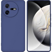 HANPORIUM Casper Via A40 Uyumlu Silikon Kılıf - Kamera Korumalı Esnek Pastel Renk Kapak - Lacivert