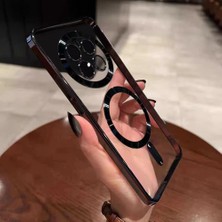 Teknomoda Huawei Mate 50 Pro Kılıf Kamera Lens Korumalı Renkli Magsafe Şeffaf Silikon