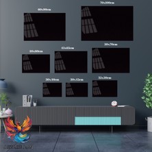 Artarilion Gözlüklü Takım Elbiseli Zürafa Kırılmaz Cam Tablo Modern Duvar Tablosu