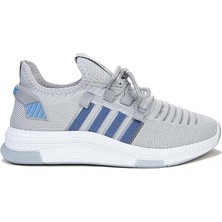 Gri Mavi Renk Hafif Rahat Unisex Sneaker Yürüyüş Ayakkabısı