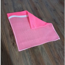 Ozcmax Pembe Fermuarlı - Hassas Çamaşır Terlik  Ayakkabı Yıkama Filesi Büyük Boy