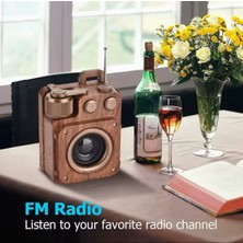Retro Bluetooth Hoparlör, Ev Ofis Vintage Dekor Için Retro Radyo, Taşınabilir Vintage Radyo Bluetooth Hoparlör