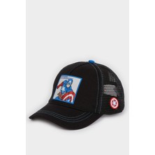 DeFacto Erkek Çocuk Marvel Avengers Etiket Baskılı Pamuklu Cap Şapka D9790A825SM