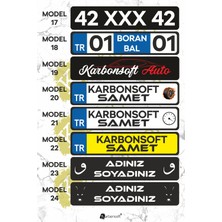 Karbonsoft Kişiye Özel Dekor Plaka, Araba Plaka, Isimli Plaka, Cam Önü Plakası, Aksesuar Plaka
