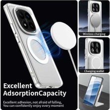 4U Sky Xiaomi Redmi Note 14 Pro 4g Kılıf Magsafe Anti Drop Hibrit Telefon Arka Kapak-Beyaz ile Uyumlu (Yurt Dışından)