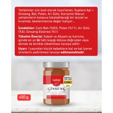 Suplara Api Plus Ginseng, Bal, Polen, Arı Sütü Karışımlı Macun 450 gr