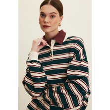 Manuka Polo Yaka Oversıze Sweatshırt Yeşil