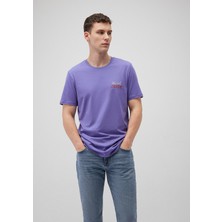 Mavi Jeans Baskılı Mor Tişört 066841-34637