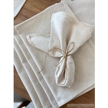 30X30CM 4 Adet %100 Pamuk Keten Runner Sunum Peçetesi, Servis Peçetesi , Amerikan Runner