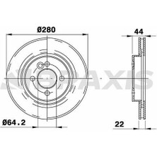 BRAXIS-AE0111 - Fren Dıskı On Havalı Mını R55 R56 R57 R58 R59