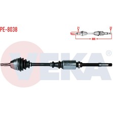 VEKA-PE-8038 - Komple Aks Sag On Peugeot 106 I 1.4 Uzunluk 800MM 1991-1996