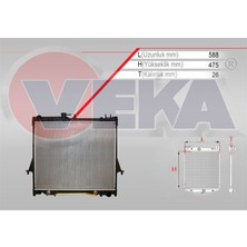 VEKA-16-2201B - Su Radyatoru Brazıng Isuzu D-Max (8dh) 3.0 D 4×4 A-T 2002-2012