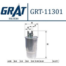 GRAT-11301 - Mazot Fıltresı Fluence Megane Iıı S.tourer Scenıc Iıı 1.5 K9K Suzukı Grand Vıtara  1.9 Ddıs