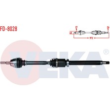 VEKA-FD-8028 - Komple Aks Sag On Ford Focus Iıı 1.6 Tdcı M-T  Uzunluk 972MM 2011-2015