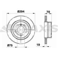 BRAXIS-AD1055 - Arka Fren Dısk Aynası Bmw Z4 2.5sı 3.0sı