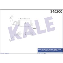 KALE-345200 - Turbo Radyatörü Opel Astra G Zafıra A 1.7/2.0td 98=> [brazıng] [220X127X64]