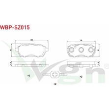 WAGEN-WBP-SZ015 - Fren Balata On Suzukı Super Carry 1.3i 15.00MM 1985-1999