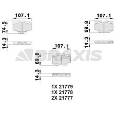 BRAXIS-AB0519 - On Fren Balatası Toyota Land Cruıser