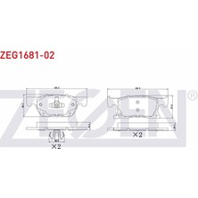 ZEGEN-ZEG1681-02 - Fren Balata On Ikazlı Opel Astra K 1.6 Cdtı 15 Jant 2015- / Astra K 1.4i Turbo 15 Jant 2015-