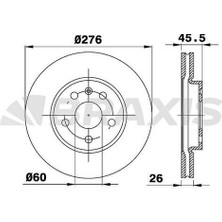 BRAXIS-AE0201 - On Fren Dıskı 15 Inch (276MM) Astra J 10> CRUZE10> Aveo T300