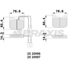 BRAXIS-AB0506 - On Fren Balatası Opel Speedster