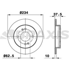 BRAXIS-AE0126 - Arka Fren Dısk Aynası I10 Pıcanto 1.0 / 1.1 2004>