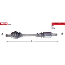 MGA-70253 - Aks Sol ( Peugeot : 106 Cıtroen : Ax Saxo 1.4 1.5d-- 99 205 1.0 4 Bıjon )