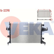 VEKA-16-3229B - Su Radyatoru Brazıng Opel Corsa C 1.0i 12V M-T 2000-2006
