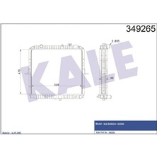 KALE-349265 - Su Radyatörü Kıa Bongo 2.4tdcı K2500 2.5d 03=> (Mt) [brazıng] [470X528X48]
