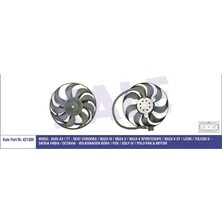 KALE-421300 - Fan Motoru Audı A3 96<03 Tt 99<06 1.8t - Seat Cordoba Ibıza Iıı Leon Toledo Iı - Skoda Fabıa Octavıa - Volkswagen Bora Golf Iv 1.4 1.6 1.9tdı/sdı 98=> (220/60W 290MM 12V) [küçük]
