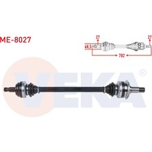 VEKA-ME-8027 - Komple Aks Sağ veya Sol  Arka Uzunluk 782MM Mercedes C Serısı (W205) C 180 - C 200 D - C 220 D A-T 2015-