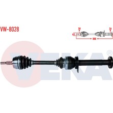 VEKA-VW-8028 - Komple Aks Sag On Volkswagen Transporter Vı 2.0 Tdı M-T 140 Hp Uzunluk 880MM 2011-