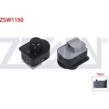 ZEGEN-ZSW1150 - Ayna Ayar Anahtarı 10 Pın Resıztanslı Volkswagen Golf Iv - Passat - Transporter - Bora 1997-2005