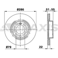 BRAXIS-AE0059 - Fren Dıskı On Havalı Bmw E36 E46