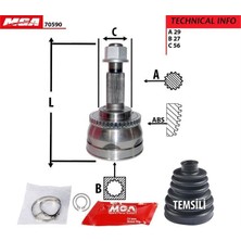 MGA-70590 - Aks Kafa Dıs (Abslı)-(Nıssan: Maxıma 00>10 )