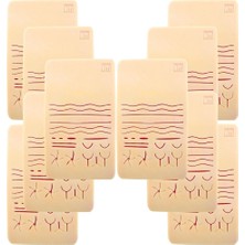 Edulaparoskopi 10 Adet Cerrahi Yara Silikon Dikiş Pedi Yara Dikiş 19X9 cm 7 mm Eğitim Matı Travmatik Dikiş Pedi