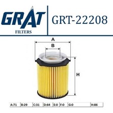 GRAT-22208 - Yag Fıltresı (Mercedes 270/274 176/246/204CGI/212/CLA C117)