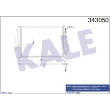 KALE-343050 - Klima Radyatörü Mercedes Benz (S-Class) W221 S280, S300, S350, S500, S600, S63 Amg, S250/320/350/420/450CDI C216 CL500, CL600, CL63 Amg 05<13 Kurutucusuz [brazıng Al/al] [647X446,7X16]