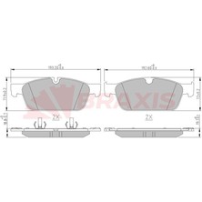BRAXIS-AA0677 - Fren Balatası On Gl-Class X166 12>15 Ml-Class W166 11>15