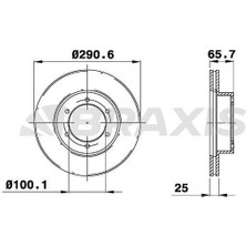 BRAXIS-AE0683 - On Fren Dısk Aynası Toyota 4 Runner 3.0ı 3.0td