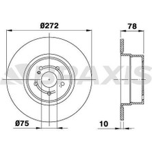 BRAXIS-AD0979 - Fren Dıskı Arka Bmw E36 Compact